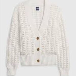 NWT Gap White Button-Up Cardigan